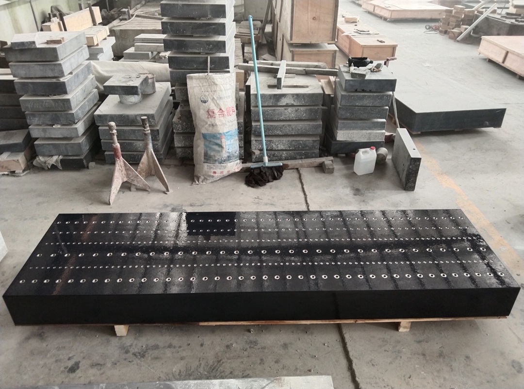 花岗岩机械构件打孔平台